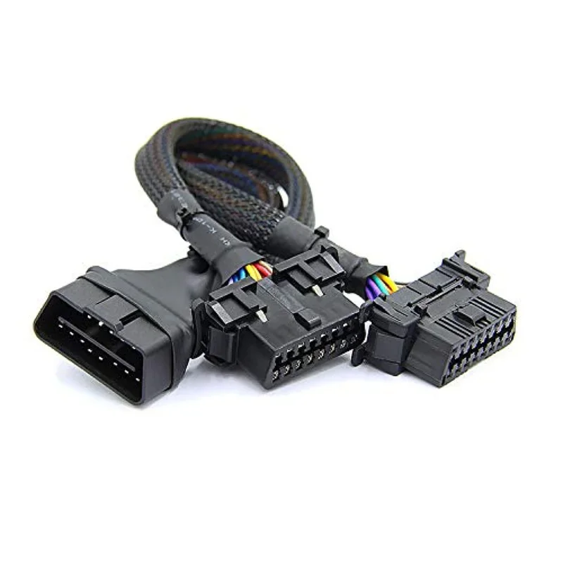 

Удлинительный кабель OBD2 с разъемом male на два разъема female, предназначенный для подключения 1 к 2, адаптер OBD 2.
