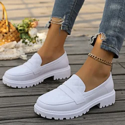 Spring Autumn New Casual Shallow Mouth Comfortable Elegant Low Heel Loafers Round Toe Square Heel Fashion Women's Shoes NO: 2192