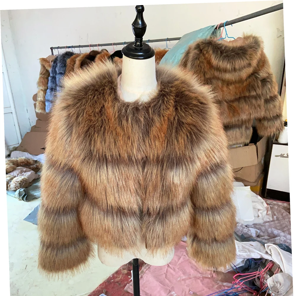 HOOOFUR New Red Fox Fur Faux Feather Underwear Women'S Fake Fur Coat Sexy Fur Skirt Styles Can Be Customized Plus size