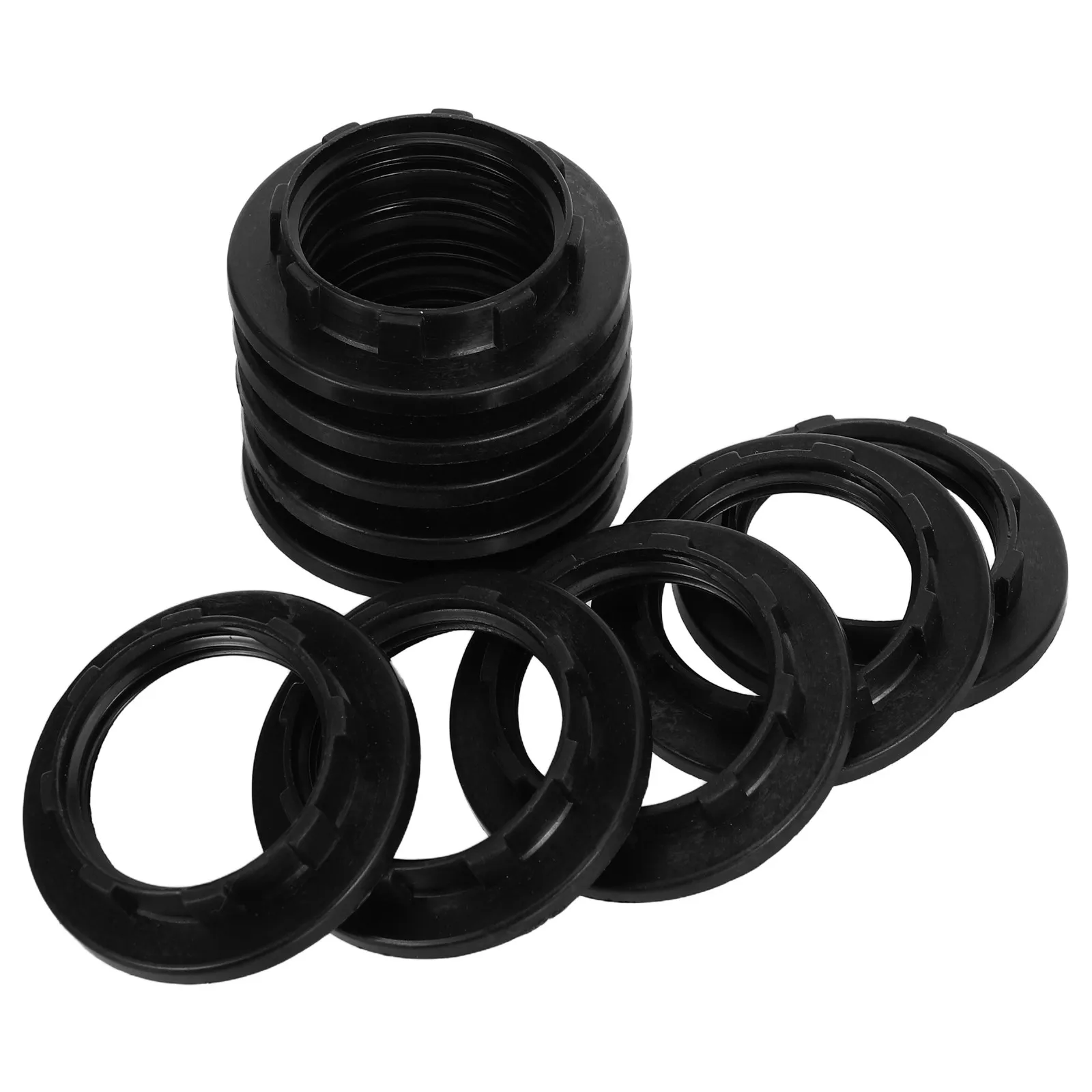 

10pcs E14 Lamp Holder Rings 2.8Cm Inner Diameter Plastic Light Socket Collar Heat Resistant Easy Install For Bedroom Kitchen