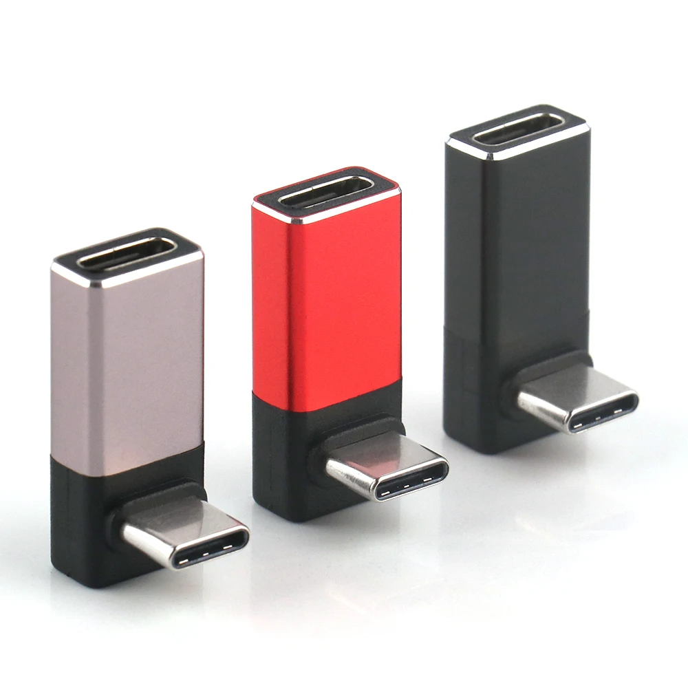 محول UGOjP USB من النوع C OTG USB4.0 40 جيجابت في الثانية 240 وات USB C إلى النوع C محول شحن سريع 90 °   محول بيانات USB C لهاتف ماك بوك