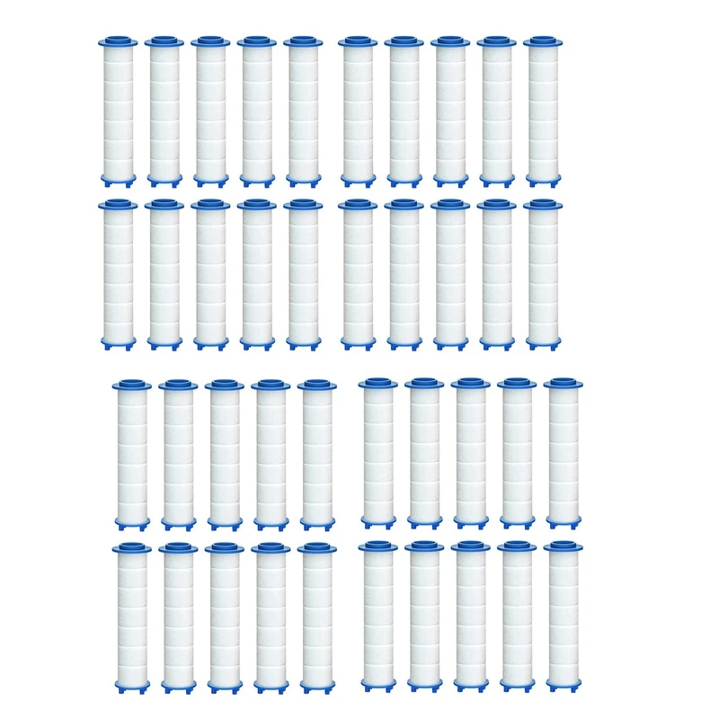 40Pcs Replacement Shower Filter For Hard Water - High Output Shower Water Filter To Remove Chlorine And Fluoride