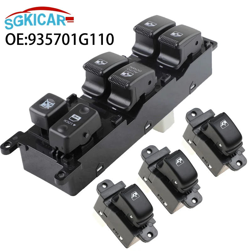 

93570-1G110 935701G110 Car Front Left Electric Power Window Master Switch 93580-2D000 93570-1G200 For KIA RiO Hybrid 2006-2010