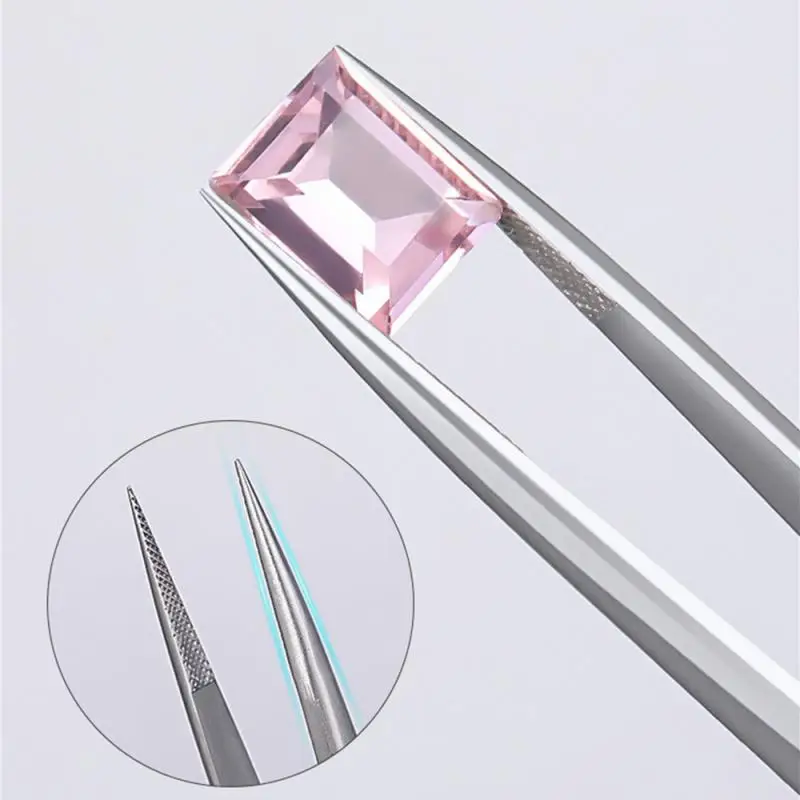 Nail Tweezers Elbow Clamp Drill Tweezers Manicure Tools Non-slip Tweezers Stainless Steel Beads Stainless Steel Tweezers No Slip