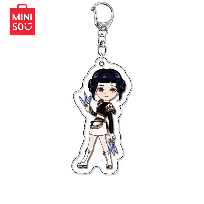 

Cute Anime Kpop Demon Hunters Zoe Rumi Mira Saja Boys Superstar Acrylic Keychain Unters HUNTR/X Baby Keyring Huntr-X Bag Pendant
