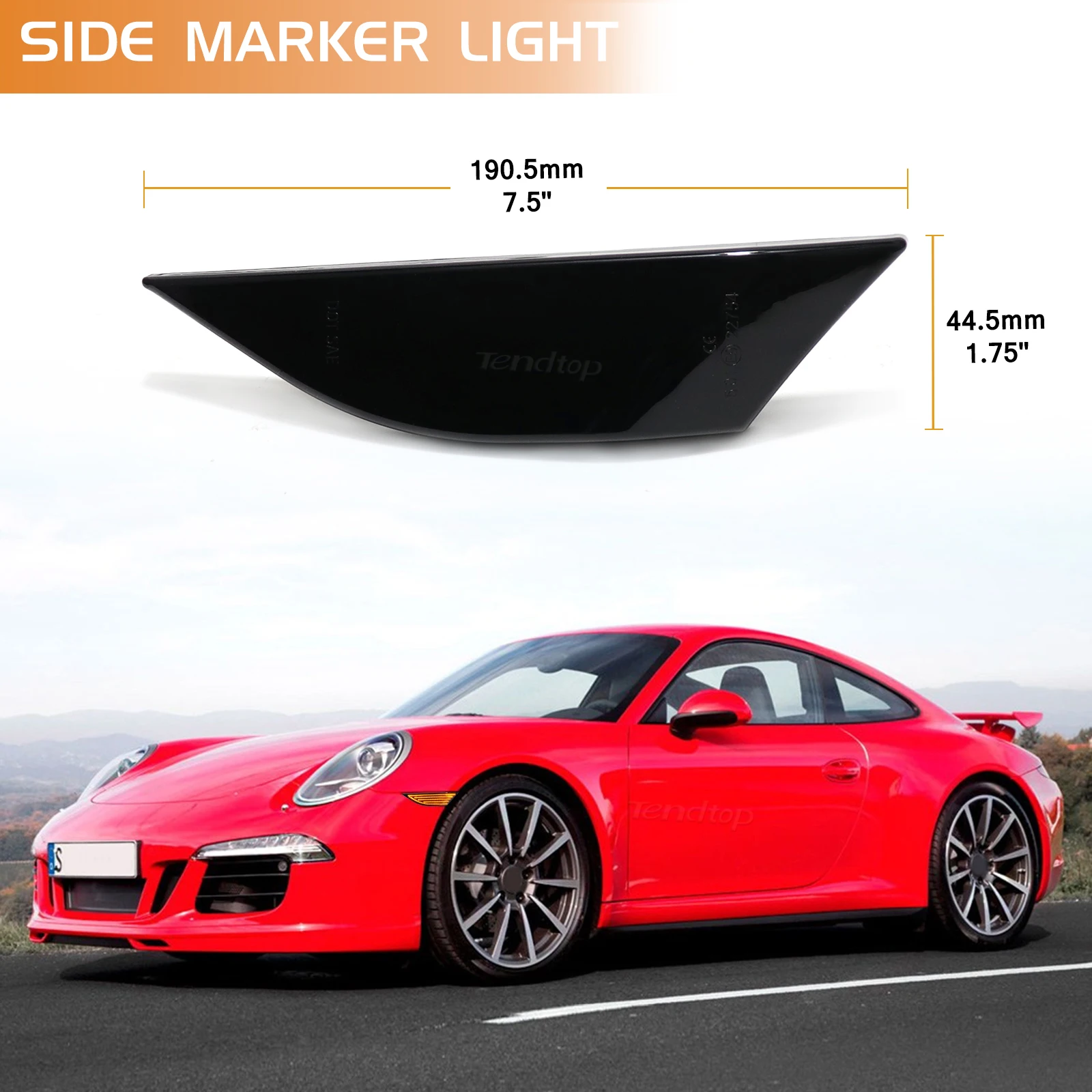 Dynamic  LED Side Marker Fender Sequential Indicator Lamp Turn Signal Light For Porsche 991 Carrera S 4 4S GTS Turbo Cayman