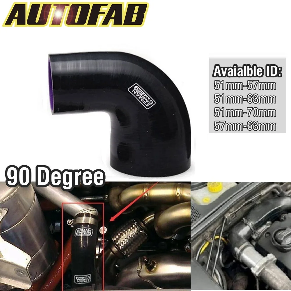 Ek 90: Honda Civic EK 51-57/51-63/51-70/57-63 için 90 Derece Silikon Elbow Reducer Hoses