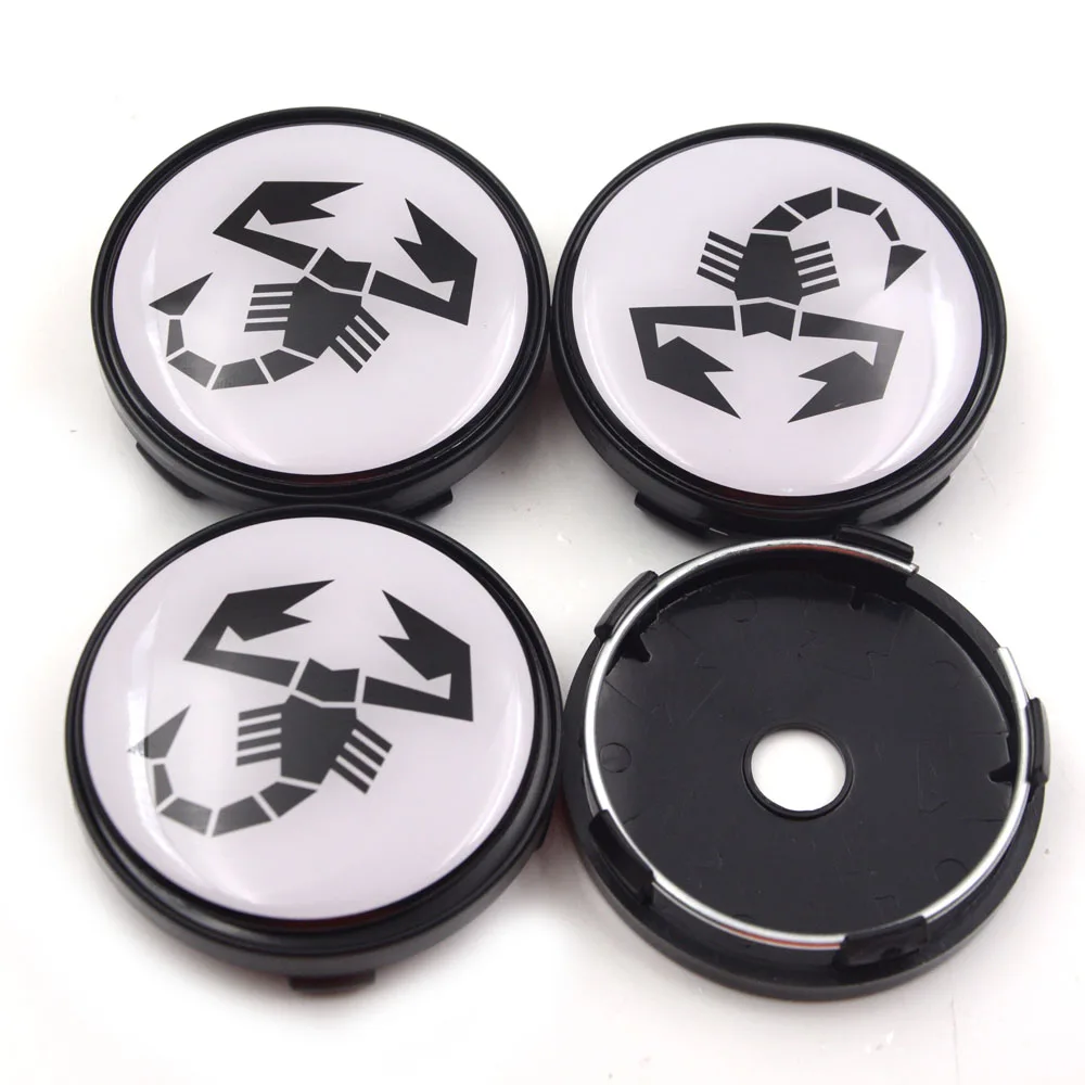 4pc/lot 60mm Without Logo Symbol Car Wheel Center Caps Hubs Caps Emblem Fit for Fiat 500 Abarth