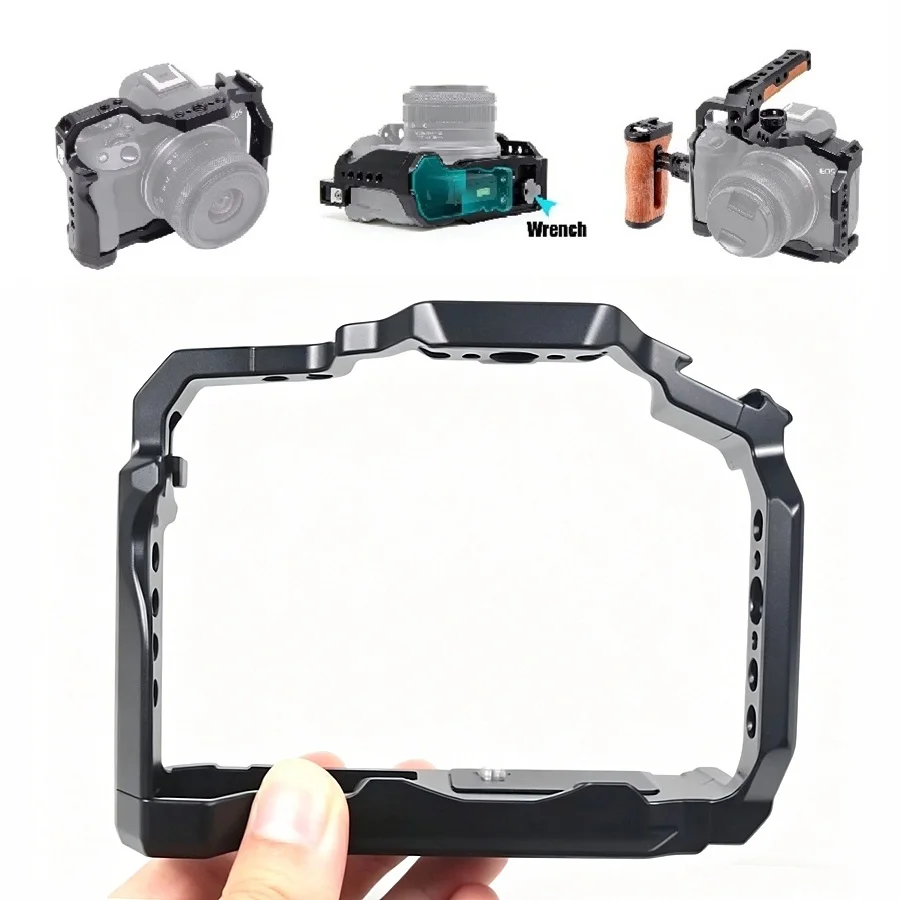 

Кейдж-крепление R50 для камеры Canon EOS R50, защитный чехол с креплением Cold Shoe для светодиодной подсветки, микрофона, монитора, из алюминиевого сплава