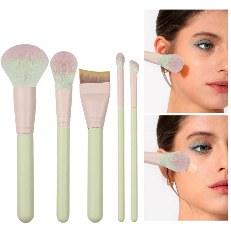 10/12 Pcs Pro Makeup Brush Set with Ergonomic Crescent Handle, Full Face Set for Foundation, Powder, Eyeshadow & Blush