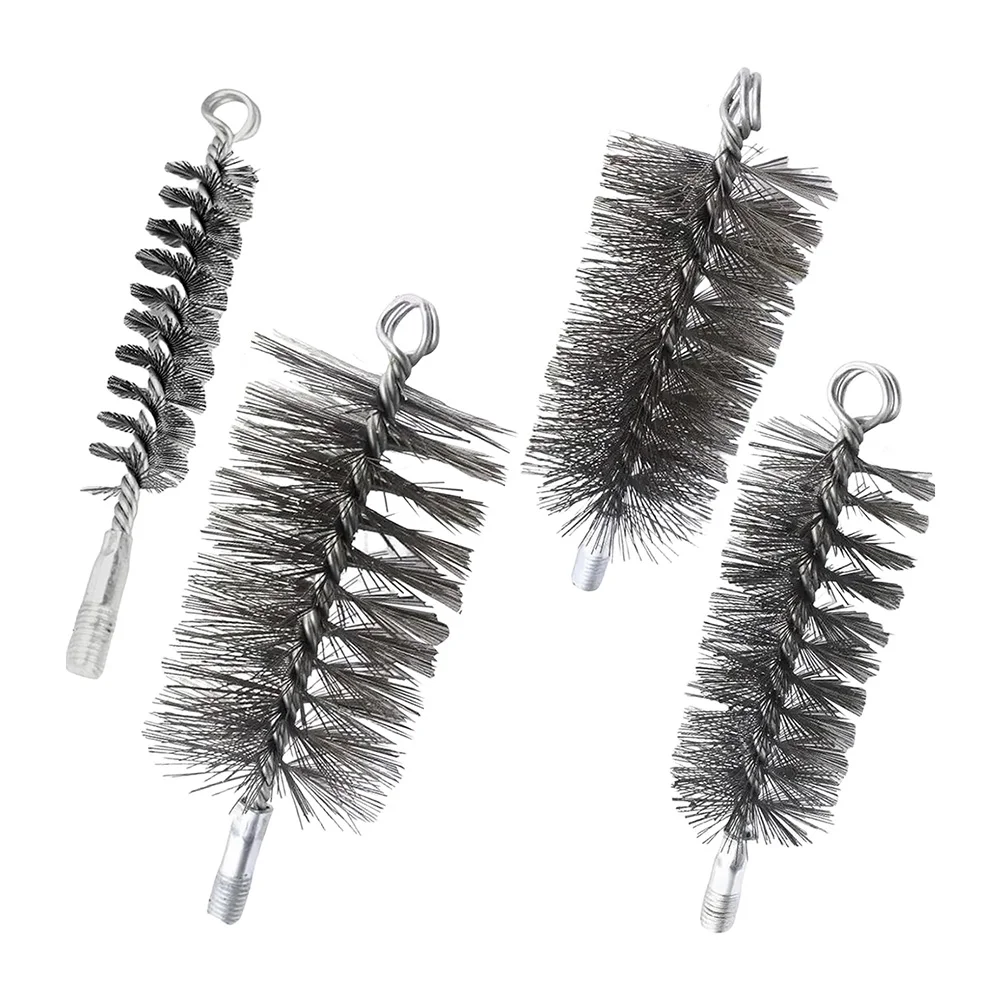 4PCS Chimney Cleaning Brush Dryer Vent Cleaning Brush Fireplace Inner Wall Flue Pipe Rust Cleaning Tools Rotary Tool Wire Brush