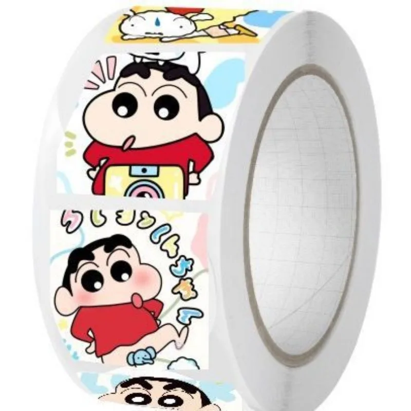 Crayon Shin-chan Cute Cartoon Graffiti Stickers Kawaii Roll Sticker Lovely Sealing Paste Paper Adorkable Nohara Shiro Periphery