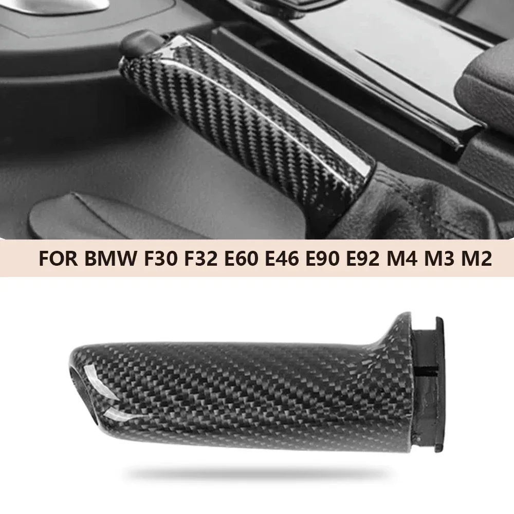 

Car Brake Handle Real Handbrake Cover For BMW F30 F32 M4 M3 M2 For BMW E90 E60 E46 E92 Carbon Fiber Interior Accessories