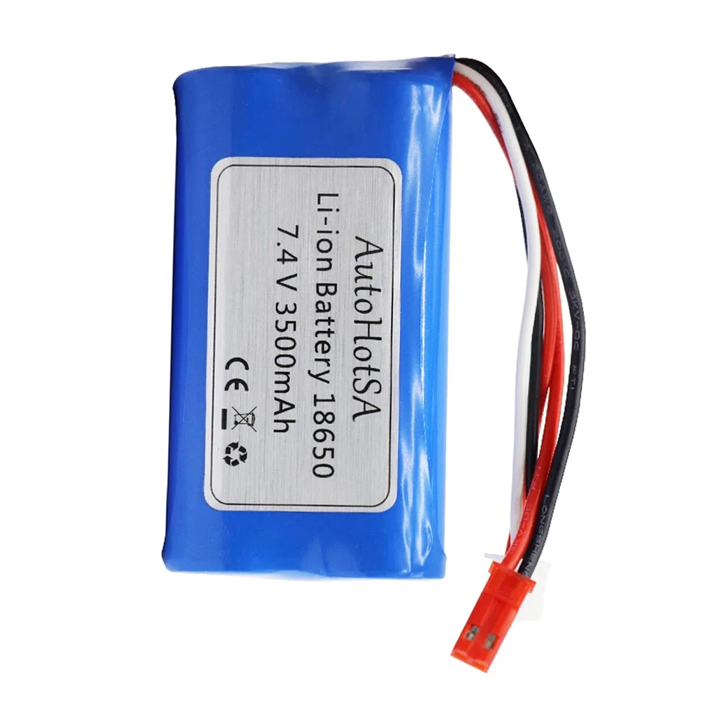 7.4V 3500mAh 2S 18650 lipo battery JST PLUG For Remote Control helicopter Car Boats Toys parts upgrade 7.4V Li-po battery