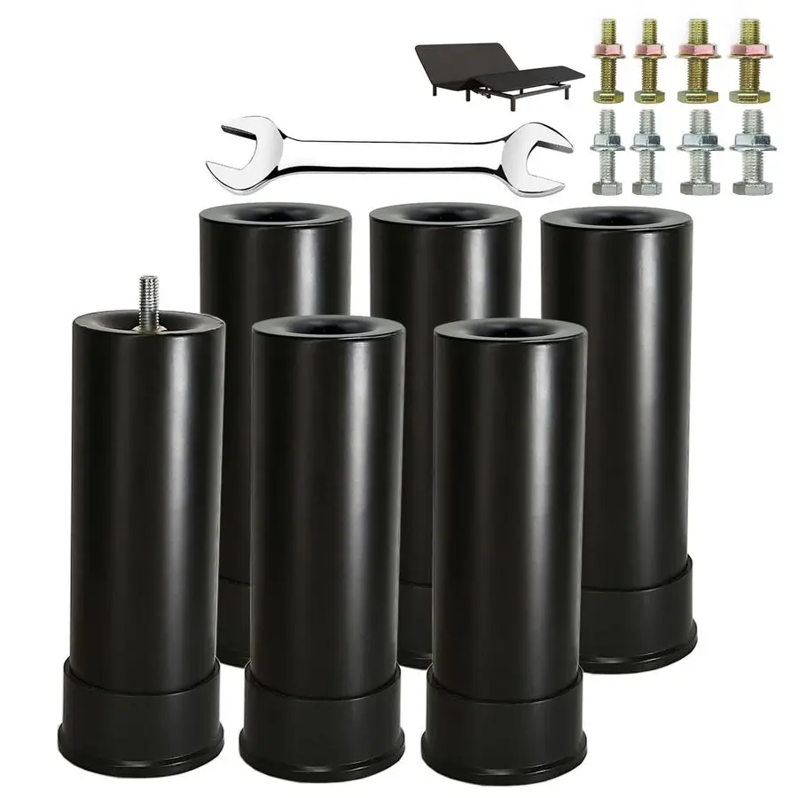 

7 Inch Metal Adjustable Bed Base Frame Leg Replacement Heavy Duty Extra Height Leg Compatible with 93 of Frameworks Such as M8 M