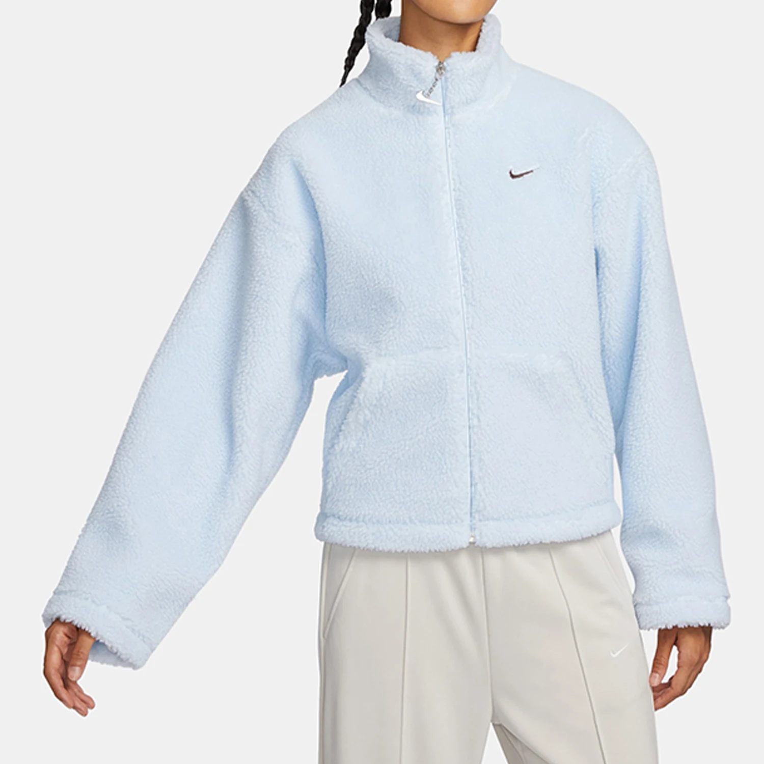 Nike genuine winter women's simple sports and casual warm stand up collar jacket FV4009-423