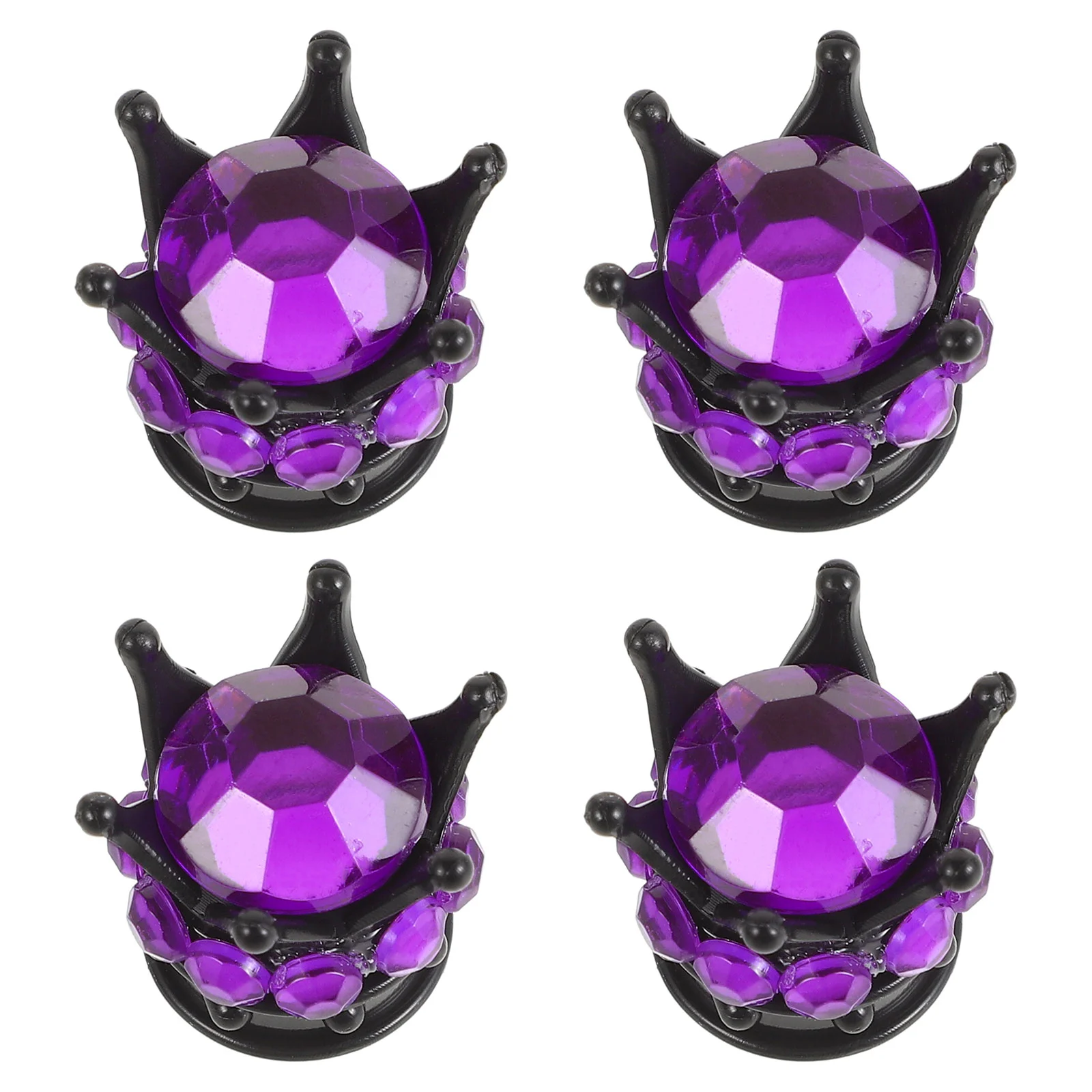 4 Pcs Accessories for Car Tire Cover Stem Valve Caps Funny Crown 200X200X180CM Air Truck Stems Purple