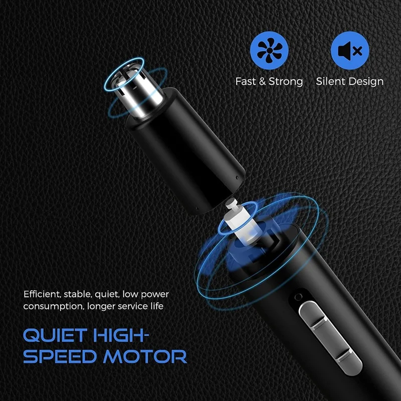 ที่เล็มขนจมูกสำหรับผู้ชายผู้หญิงเครื่องเล็มขนจมูกแบบชาร์จไฟได้ USB IPX7กันน้ำเครื่องเล็มขนจมูก