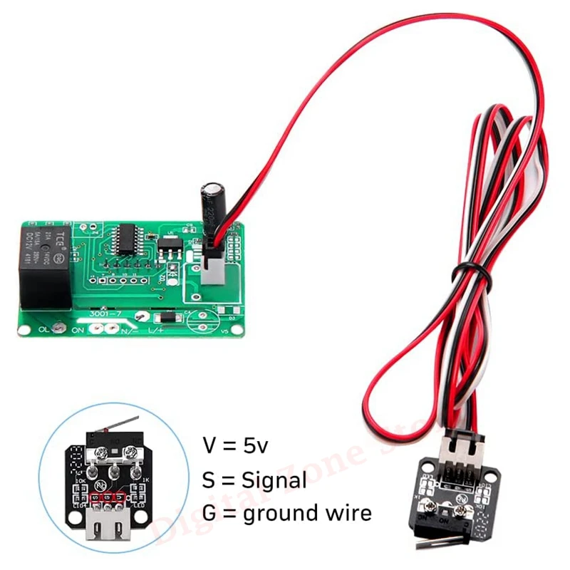 5Pcs 3D Printer Parts Limit Switch Mechanical Switch Module Endstops with 3 Pins 39.4 inch Cable for Ramps RepRap Tevo Tornado