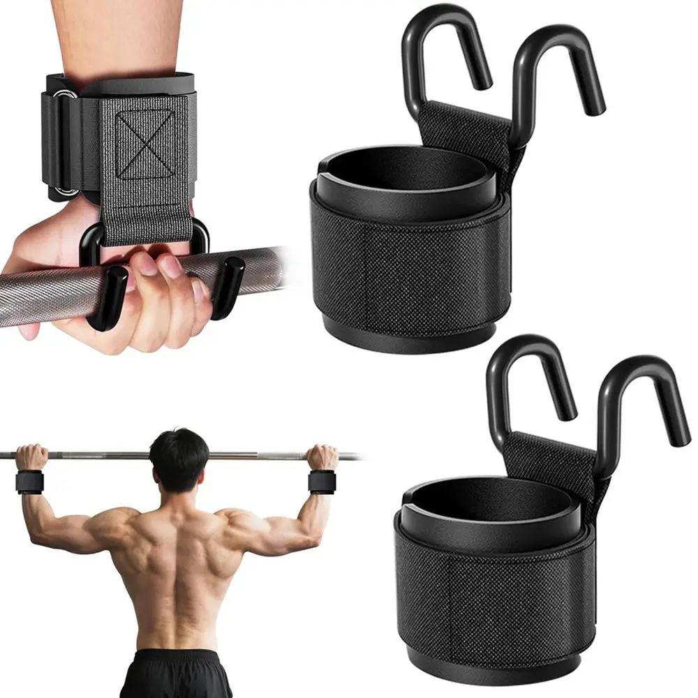 Weight Lifting Hook Grips With Wrist Wraps Hand-Bar Wrist Strap Gym Fitness Hook Weight Strap Pull-Ups Power Lifting Gloves