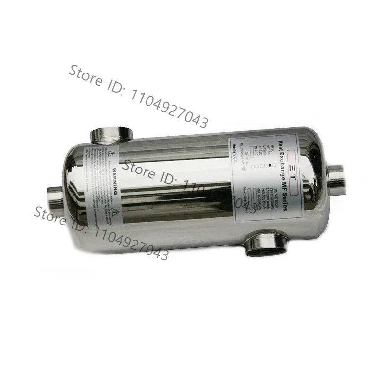 Swimming pool spa cold and hot water heat exchanger stainless steel three T heat exchanger swimming pool tube heat exchanger
