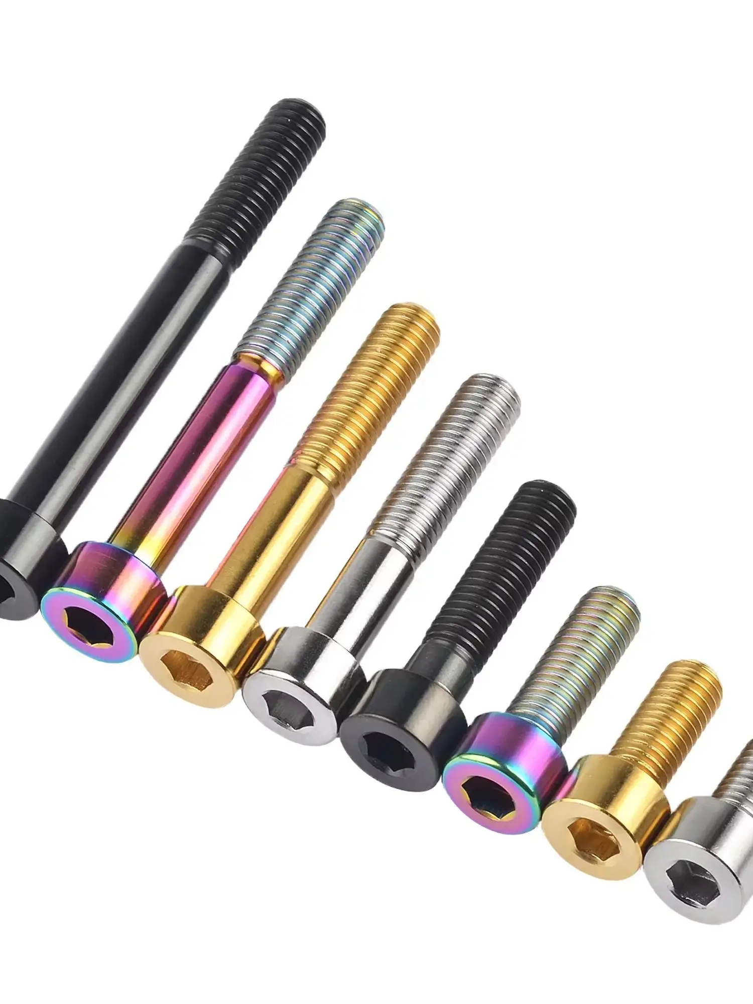 AliExpress Tgou Titanium Bolt M7/M8x15 20 25 30 32 35 40 43 45 50 60 70mm Allen Key Head Ti Screws for Bicycle Motorcycle Car