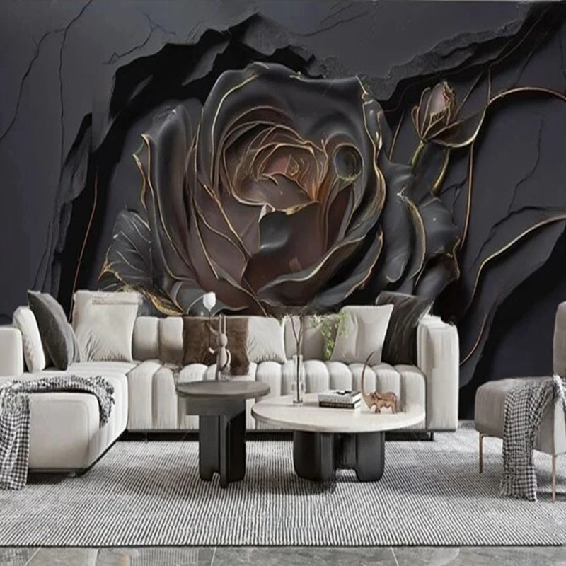 

Пользовательские 3D стерео настенная роспись для гостиной ТВ фон современные обои с розовым узором индивидуальные большие настенные рисунки для спальни