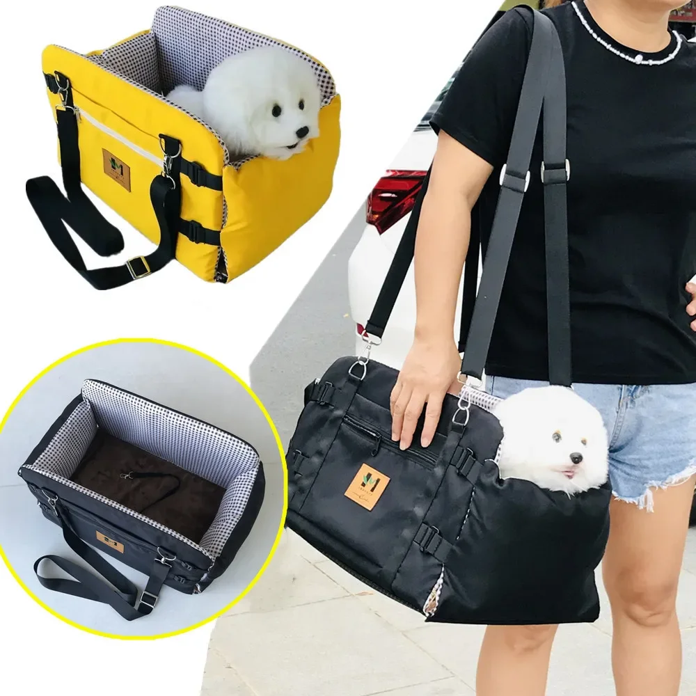 Dog Carrier For Outdoor Use Car Seat Bed Washable Portable Pet Travel Bag Home Cat Carrier Dog Nest Breathable