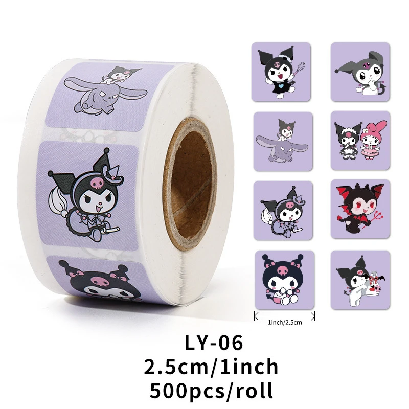 4000Pcs/8Roll Sanrio Blind Box Stickers Hello Kitty Kuromi Cinnamoroll Melody DIY Laptop Phone Diary Cartoon Sticker Kids Toys