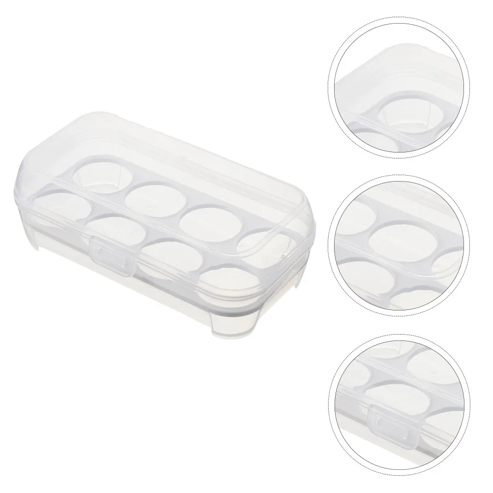 

2pcs Compact Heart Shaped Egg Tray Storage Container for Fridge Refrigerator Egg Holder Save Space Prevent Collision Plastic