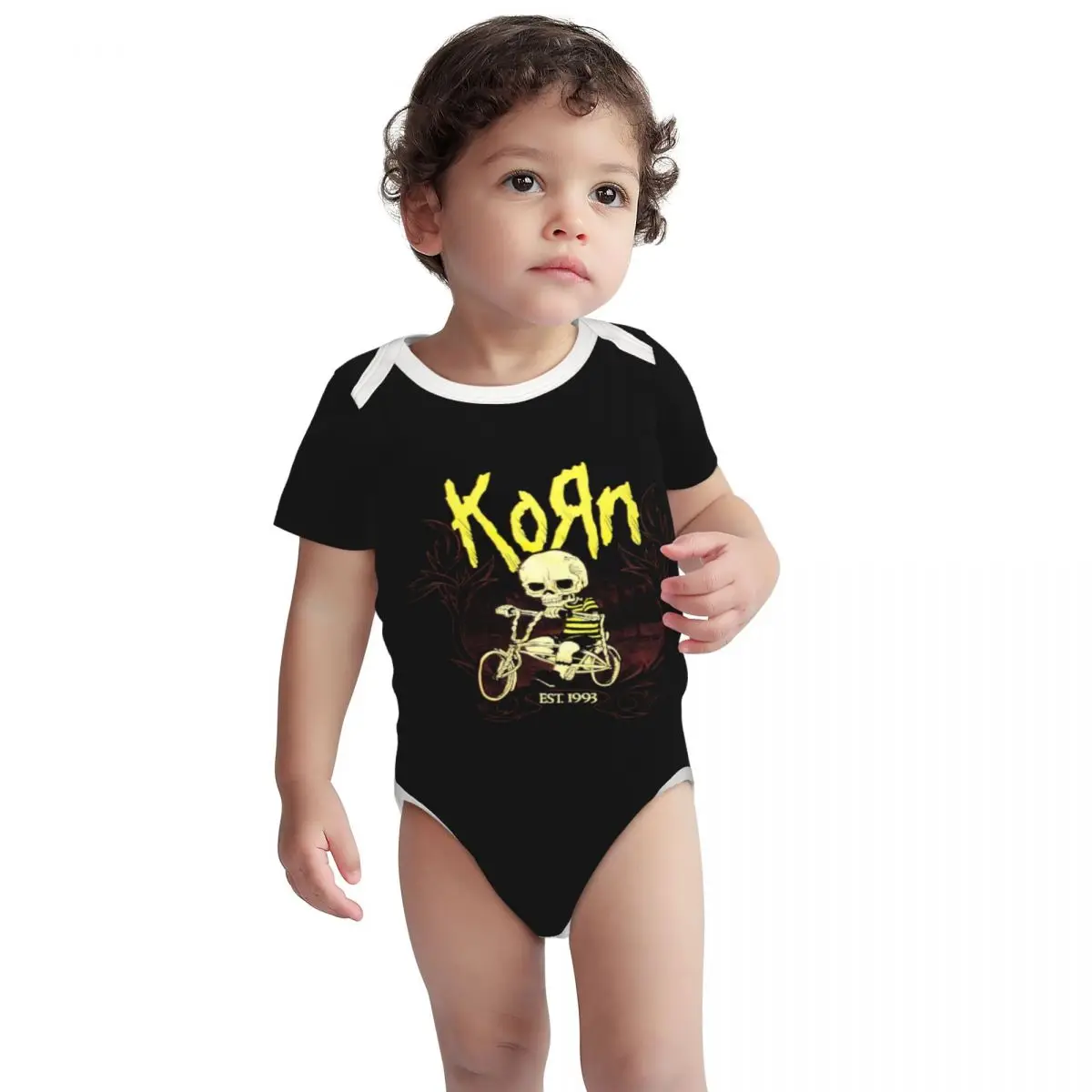 Korn Rock-Barboteuse unisexe en coton pour bébé garçon et fille, maillot de corps pour nouveau-né