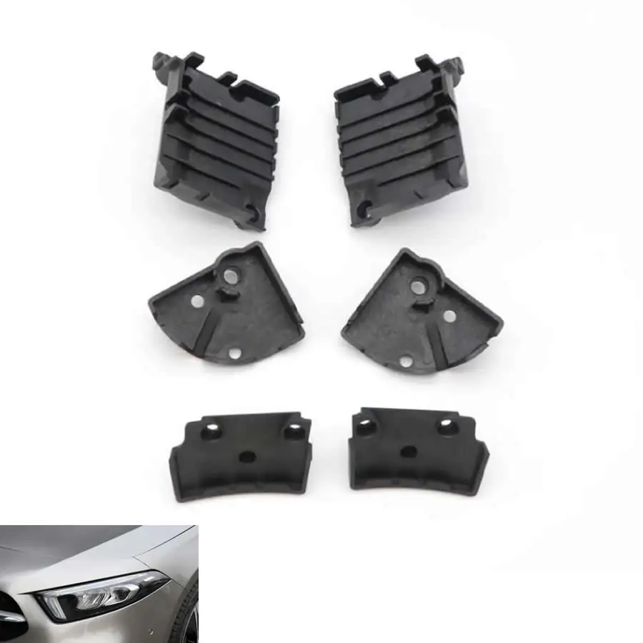 

For Benz W177 A-Class A180L A180 A200 2019-2021 Replace Headlight Repair Kit Bracket Repair Parts Paw Black Plastic Feet Fixed