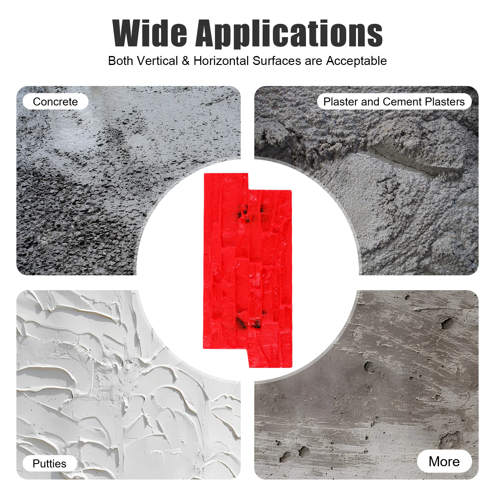 2つのハンドル付きコンクリートスタンプパッド、コンクリート圧力型、コンクリートセメント壁クッション、プロ仕様のpuコンクリートスタンプ