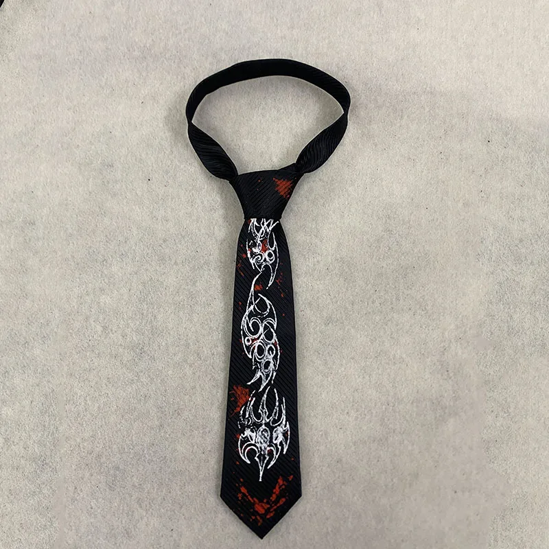 2026 New Retro Gothic Street Cartoon Pattern Digital Print Neck Ties Casual Style Men Women Individuality Handsome Trendy Tie