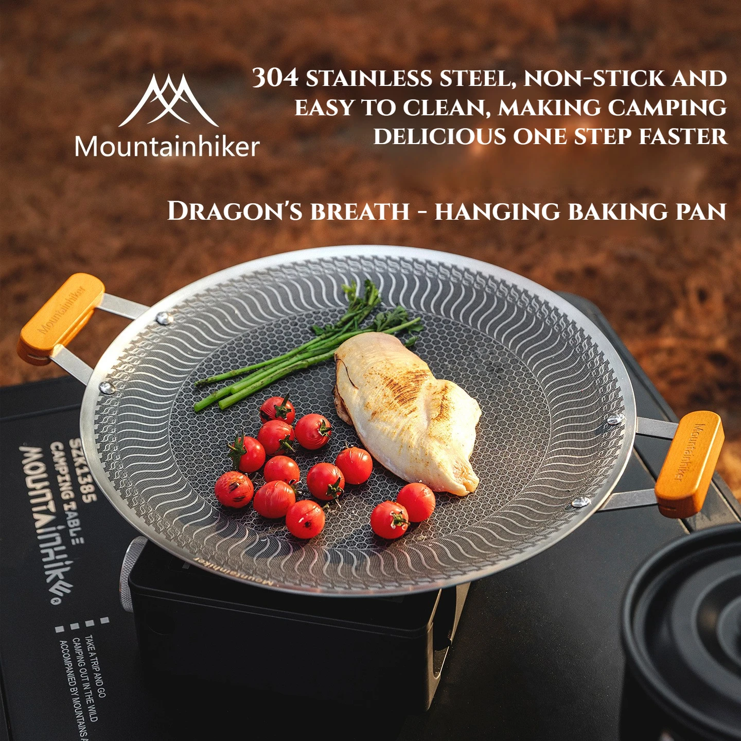 

Сковорода MOUNTAINHIKER из нержавеющей стали 304, двусторонняя, с сотовой структурой, подходит для всех типов плит