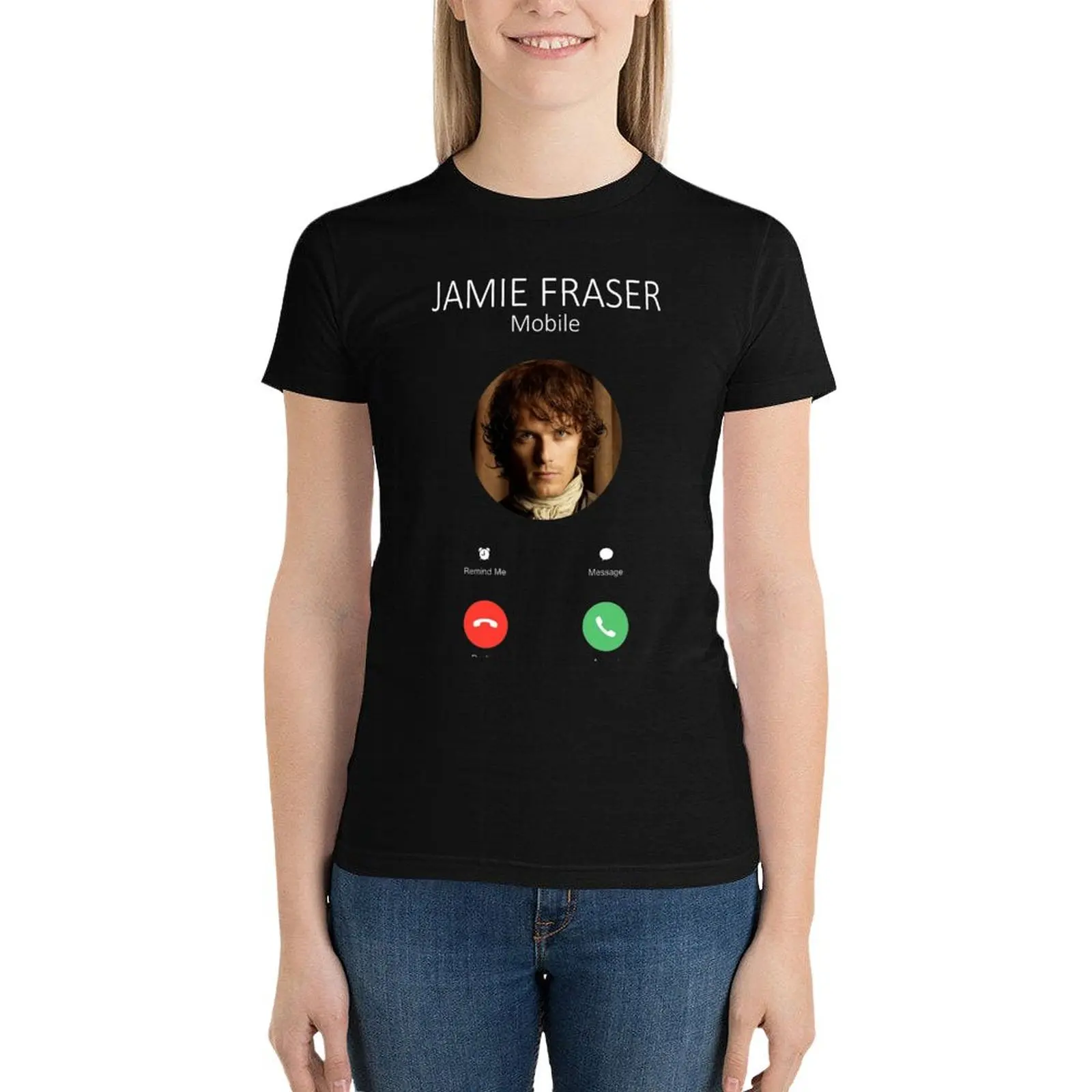 Jamie Fraser Calling T-Shirt vintage clothes cute clothes t shirt for Women