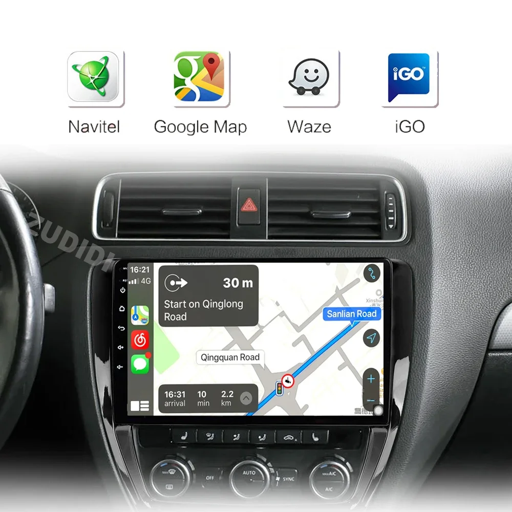 For Volkswagen VW Sagitar Jetta 6 Bora 2011-2018 Android 16 2Din Car Radio Multimedia Video Player Navigation GPS Carplay Stereo