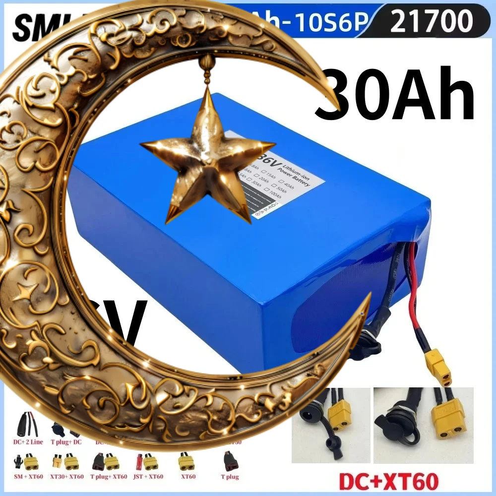 

10S6P 36V 30000mAh High-capacity Rechargeable 21700 Lithium-ion Battery Pack Built in BMS Suitable for Electric Scooter Battery