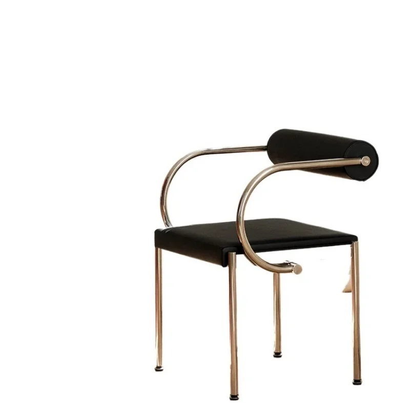 

Designer dining stainless steel, retro style dining chair, Nordic study