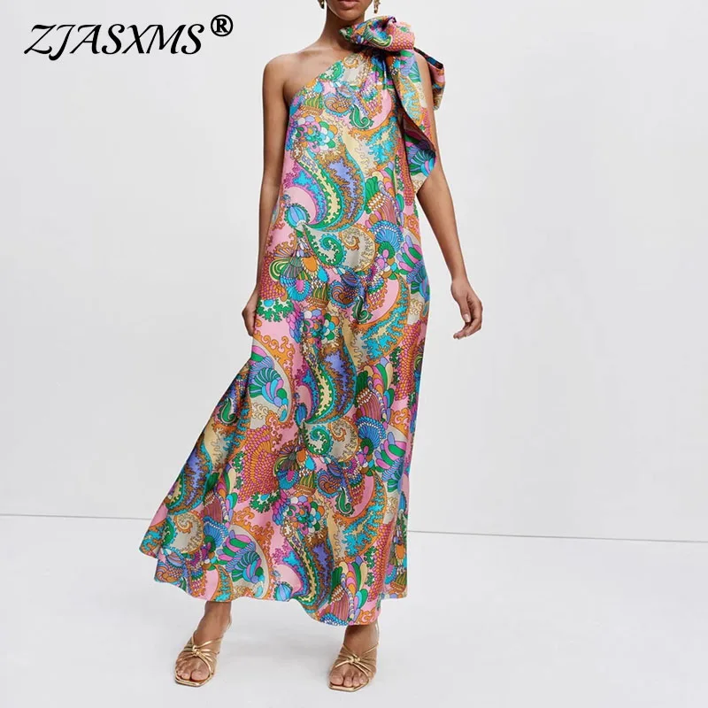 

Женские платья, винтажное длинное платье с завязками и бантом для отпуска, новое весеннее сексуальное вечернее платье с косым воротником и открытой спиной, Vestidos