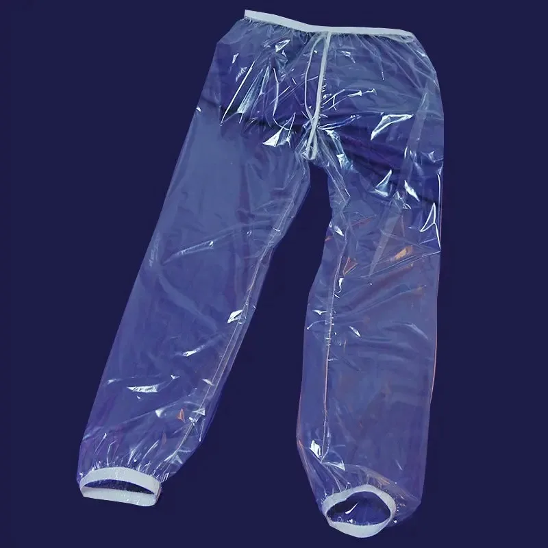 Set di biancheria da notte sexy trasparente, pullover a maniche lunghe ultra sottile, in plastica impermeabile, morbido, leggero, comodo per dormire e rilassarsi.