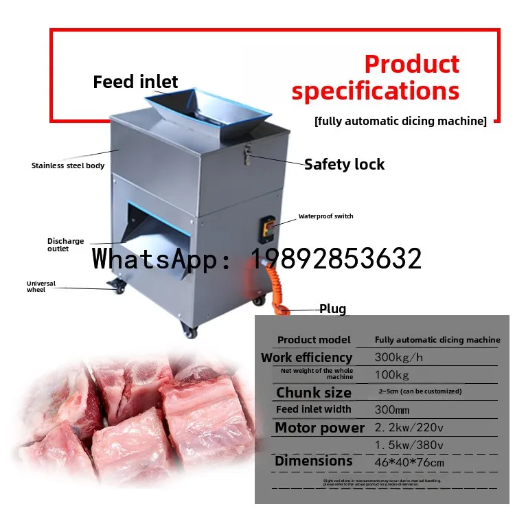 YFY Chicken Cutting Machine Multi- Fresh  Duck  Cutting Machine New Stainless Steel  Fully Automatic Chicken Chopping Machine