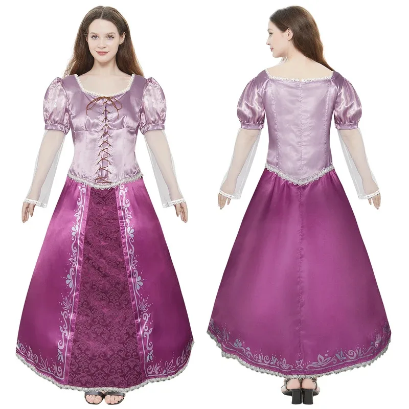 

Костюм принцессы на Хэллоуин, карнавал, вечеринка, костюм для косплея для взрослых, нарядное фиолетовое платье, 5 д'2.y; 8 дюймов