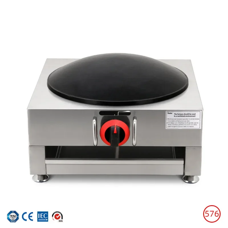 Tabletop Gas Dome Crepe Griddle Non-Stick Dome Hot Plate Precise Flame Control Crepe Chapati Taco Making Machine