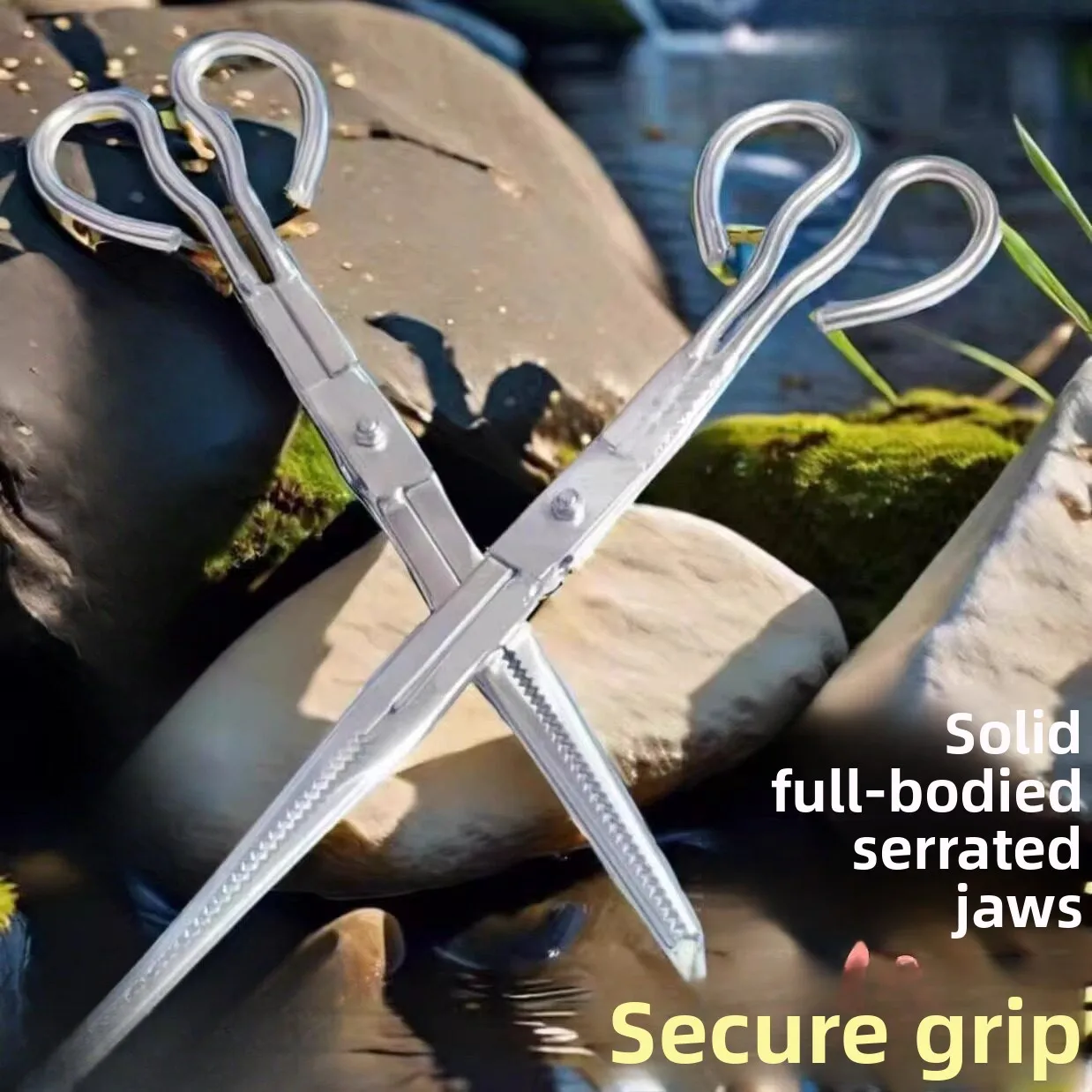 

Stainless Steel Thickened Crab Clamp Multi-Functional Seafood Fishing Gear Anti-Slip Eel Clamp Outdoor Camping Travel