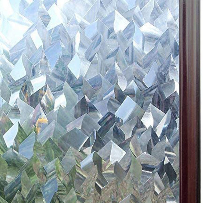 

Window Privacy Film 3D Decorative Stained Glass Window Film, Static Cling Door Window Covering Removable Window Sticker Vinyl