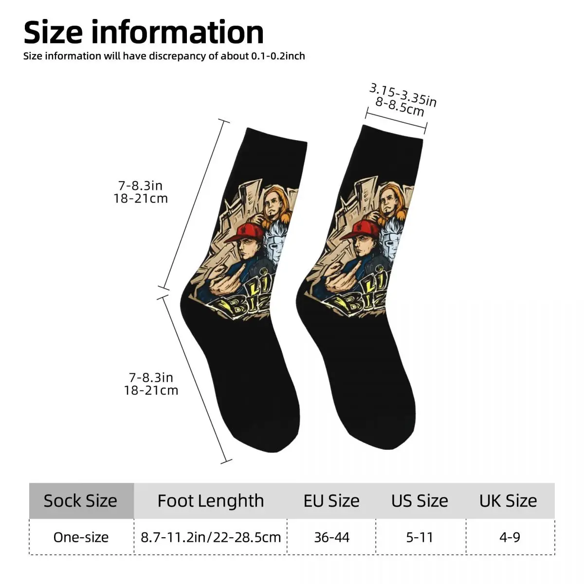 Calcetines de compresión de equipo Vintage para hombre, medias Unisex Limp Bizkit Harajuku sin costuras estampadas, novedad