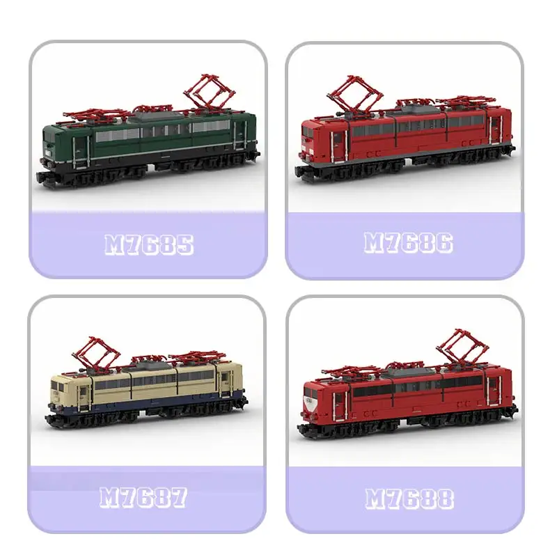

Locomotives Train Model Freight Traffic Car Set MOC Building Blocks Technology Bricks Adult Collection Toys Xmas Gifts