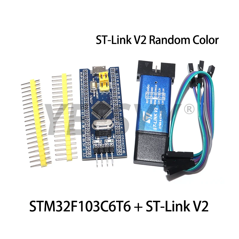 الحد الأدنى من لوحة تطوير النظام STM32F401 / 411 الأصلي ST-LINK V2 محاكي تنزيل المبرمج الأصلي STM32F103C8T6 STM32