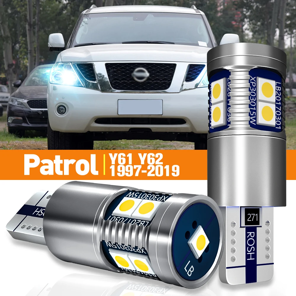

2pcs LED Parking Clearance Light For Nissan Patrol Y61 Y62 1997-2019 2011 2012 2013 2014 2015 2016 2017 Accessories Canbus Lamp